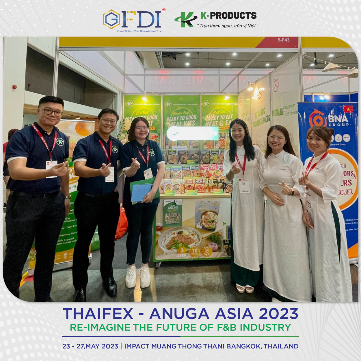 Dự án K-Products của GFDI nhận được nhiều phản hồi tích cực tại Hội Chợ Thaifex 2023